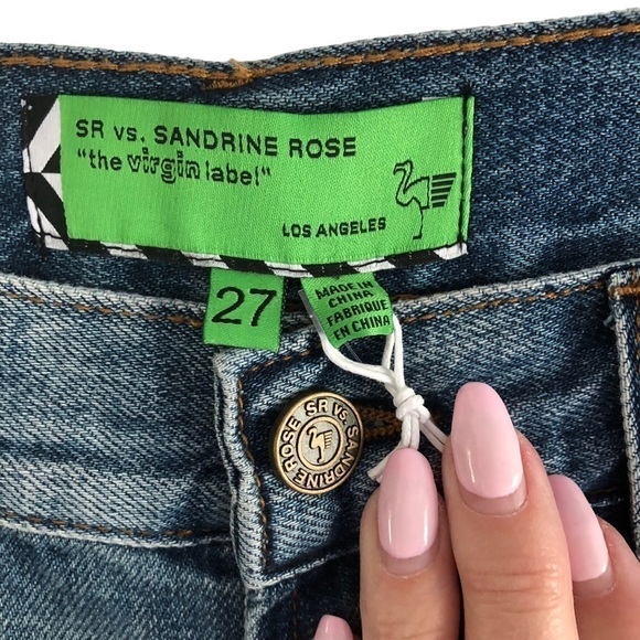 Sandrine Rose Free People Distressed Denim Shorts Size 27 - Picture 3 of 11